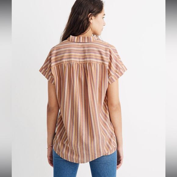 Madewell | Central Shirt in Rainbow Stripe Size S - Picture 3 of 11